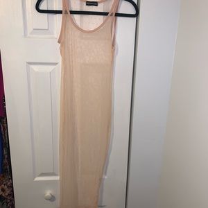 Sheer Pink Polkadot Maxi Dress 🎀